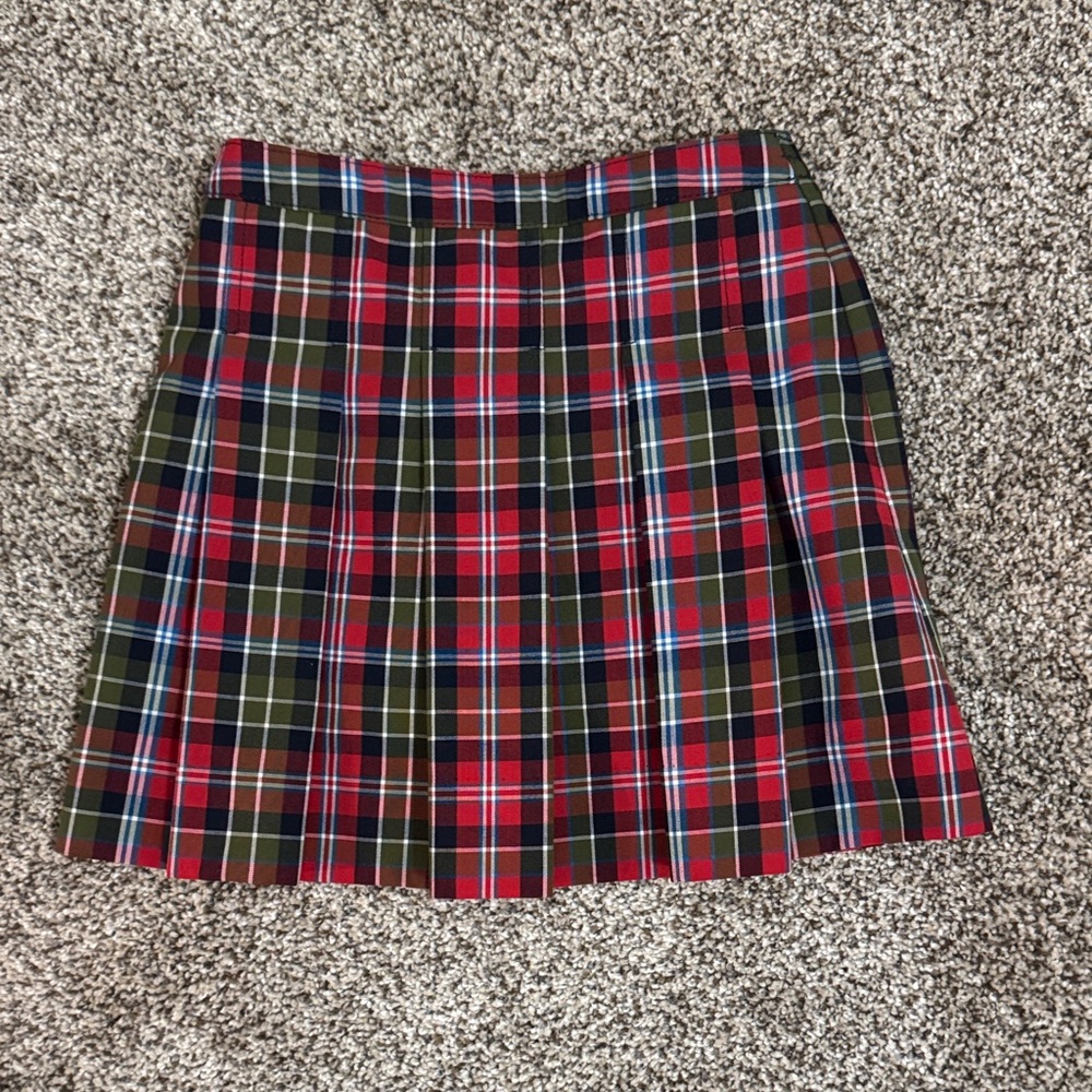 Primrose uniform Plaid Skirt - Red and Green